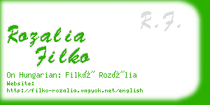 rozalia filko business card